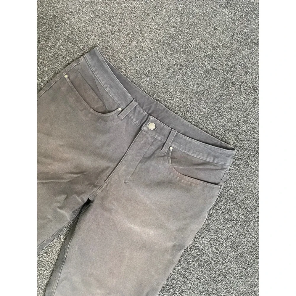 Lululemon ABC Pant Slim Gray Mens 33x31 Tech Canvas 5-Pocket Trousers Casual
